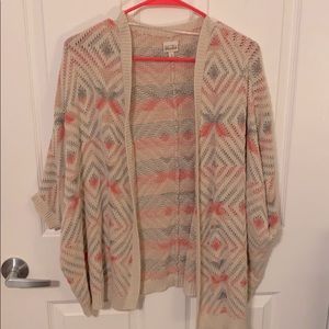 Pink & Gray 3/4 Sweater